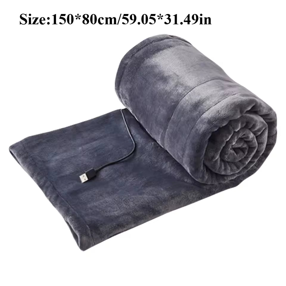 Wearable Heated Blanket Shawl with 3 Heat Settings & Portable USB Power Bank